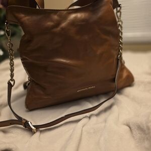 Michael Kors Brown Leather Shoulder Bag